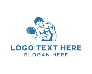Muscle Man Dumbbell Logo