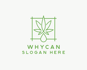 Cannabis Leaf Droplet Logo