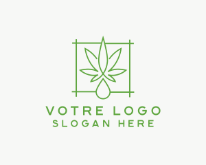Supply - Cannabis Leaf Droplet logo design