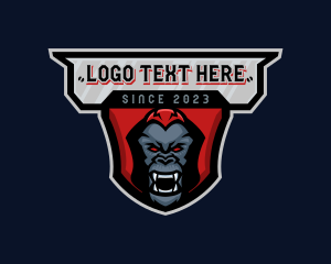 Character - Angry Gorilla Ape logo design