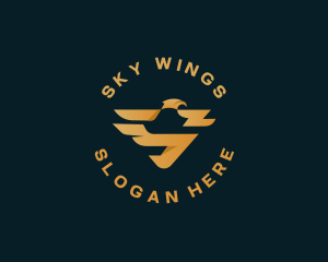 Eagle Wing Aviation Letter S logo design