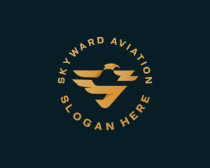 Eagle Wing Aviation Letter S logo design