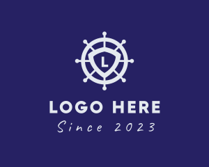 Port - Sailor Wheel Ship logo design