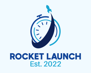 Rocket Ship Timer logo design