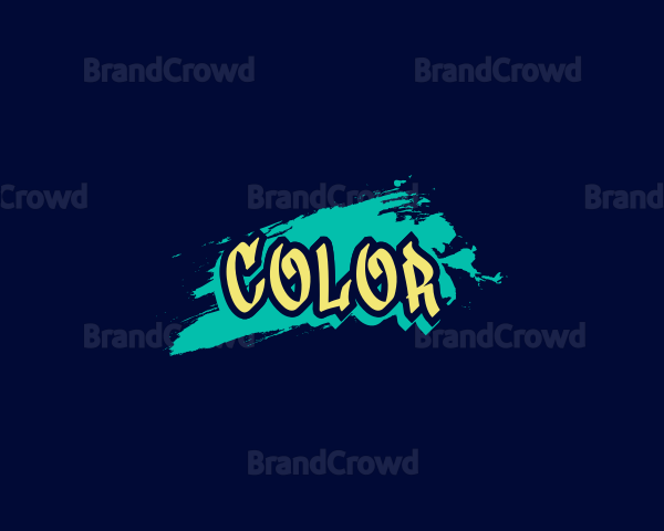 Graffiti Brush Wordmark Logo