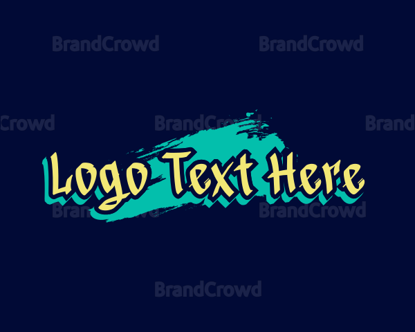 Graffiti Brush Wordmark Logo