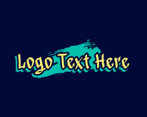 Paint - Graffiti Brush Wordmark logo design