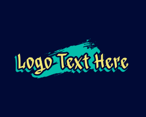 Graffiti Brush Wordmark Logo