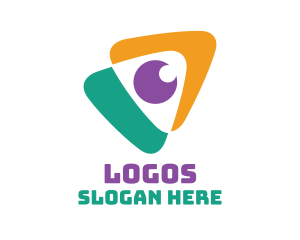 Colorful - Video Play Button logo design