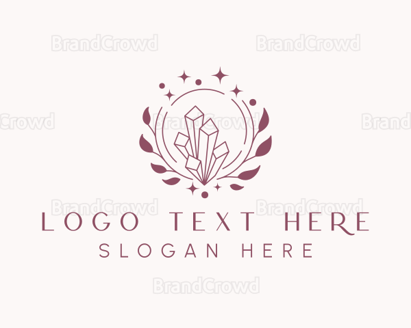 Wreath Gemstone Jewel Logo