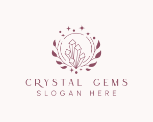 Wreath Gemstone Jewel logo design