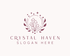 Wreath Gemstone Jewel logo design