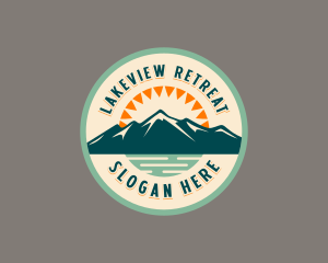 Lake - Mountain Lake Campsite logo design