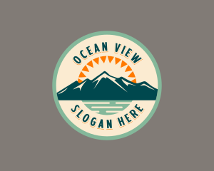 Mountain Lake Campsite logo design