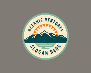 Mountain Lake Campsite logo design