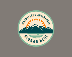 Mountain Lake Campsite logo design