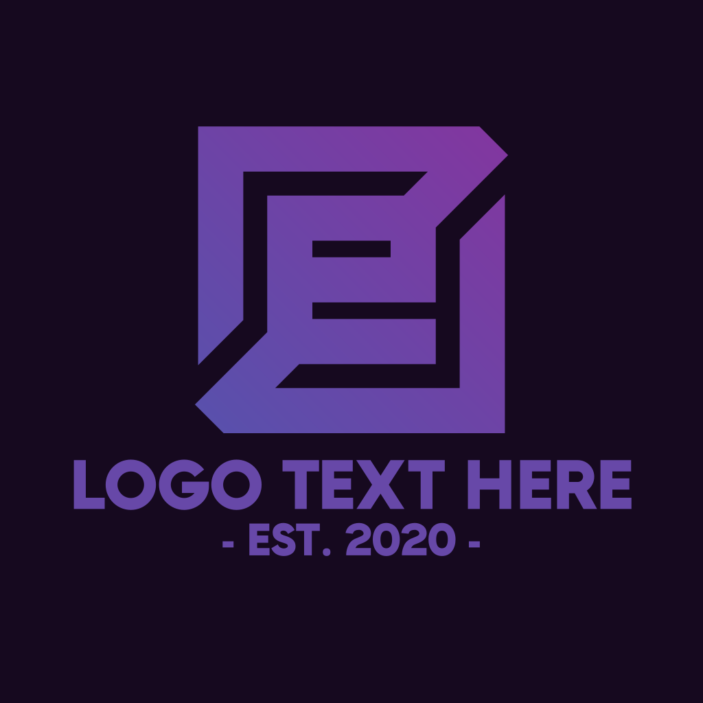 Purple Gaming Letter E Logo | BrandCrowd Logo Maker