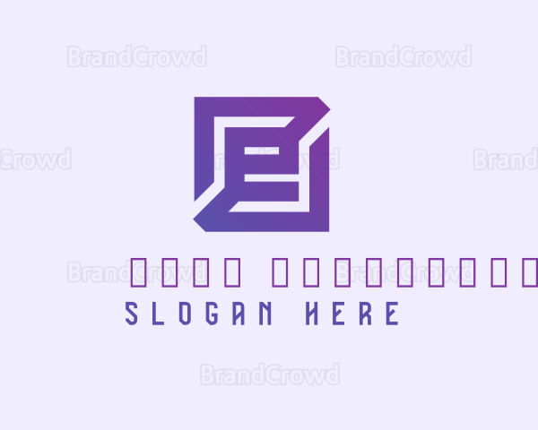 Purple Gaming Letter E Logo