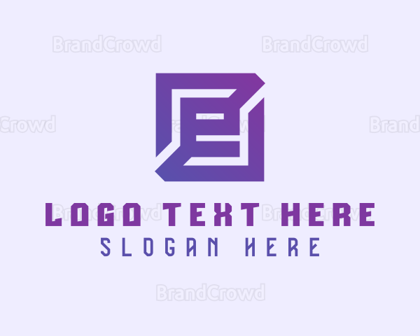 Purple Gaming Letter E Logo