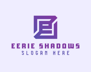 Purple Gaming Letter E logo design