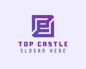 Marketing - Purple Gaming Letter E logo design
