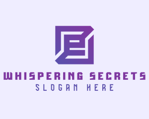 Purple Gaming Letter E logo design