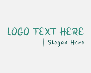 Teaching - Green Handwriting Wordmark logo design