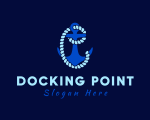 Docking - Anchor Rope Letter C logo design