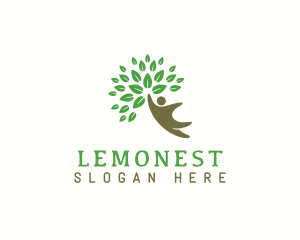 Natural Human Leaves Logo