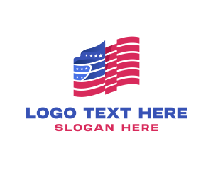 Hero - American Flag Eagle logo design