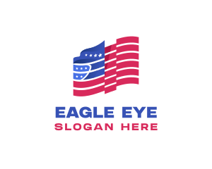 American Flag Eagle logo design