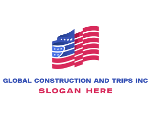 Hero - American Flag Eagle logo design