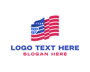 Flag - American Flag Eagle logo design