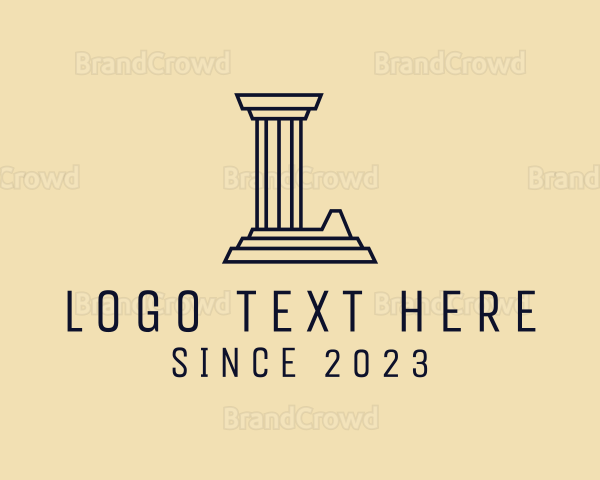 Architecture Column Letter L Logo