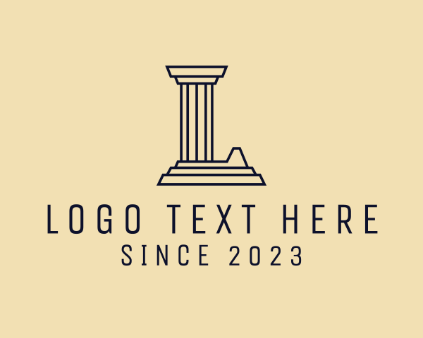 Investor - Architecture Column Letter L logo design