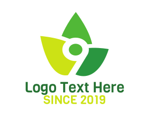 Numeral - Leaf Tech Number 9 logo design