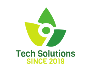 Renewable Energy - Leaf Tech Number 9 logo design