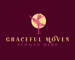 Choreography - Female Waltz Choreography logo design