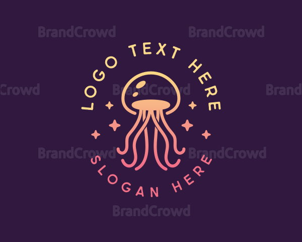 Sea Whimsical Jellyfish Logo