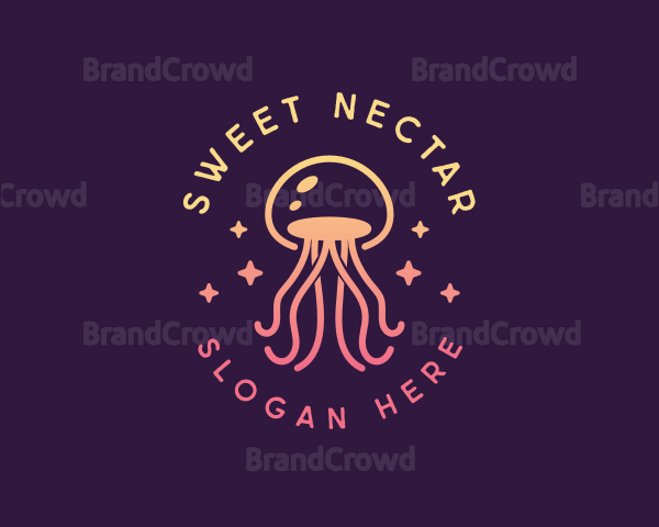 Sea Whimsical Jellyfish Logo