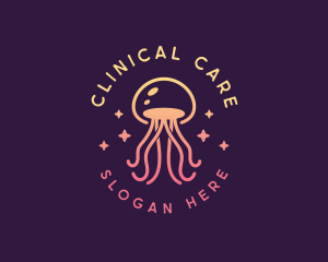 Sea Whimsical Jellyfish Logo