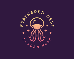 Sea Whimsical Jellyfish Logo