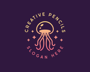 Sea Whimsical Jellyfish logo design