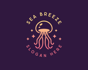 Sea Whimsical Jellyfish logo design