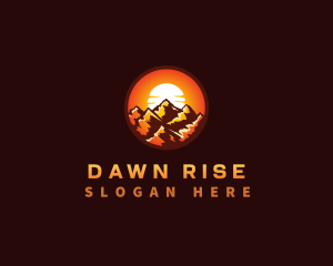 Dawn - Mountain Sunset Peak logo design