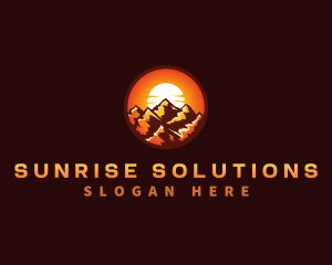 Dawn - Mountain Sunset Peak logo design