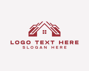 Contractor - Roof Real Estate Roofing logo design