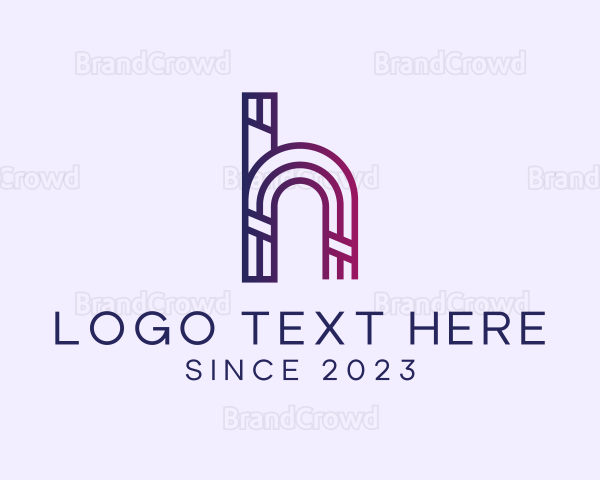 Archway Outline Letter H Business Logo