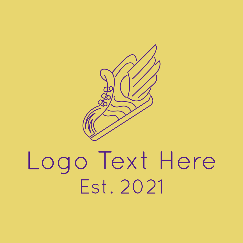 Yellow sneaker sale with wings logo