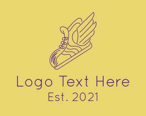 Foot Wear - Fly Wing Sneaker logo design